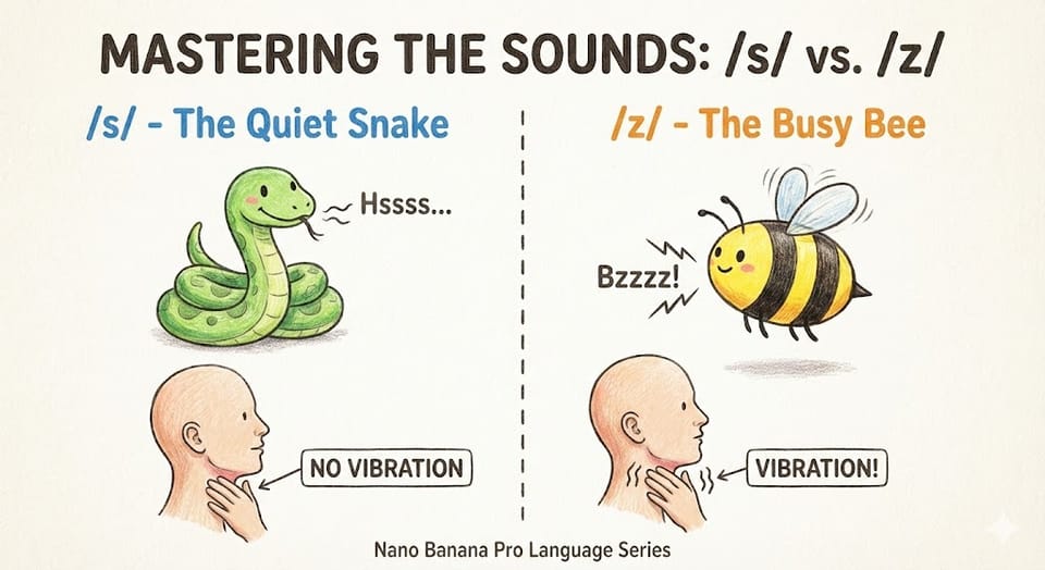 Pronunciation: /s/ vs /z/
